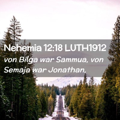 Picture 02 - Nehemia 12:18 LUTH1912 - von Bilga war Sammua, von Semaja war - Bible Verse Picture
