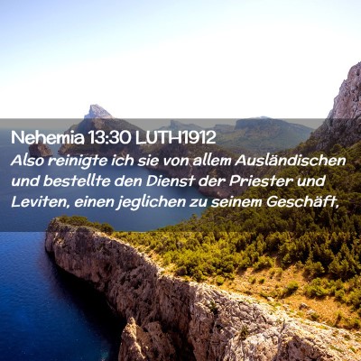 Picture 02 - Nehemia 13:30 LUTH1912 - Also reinigte ich sie von allem Ausländischen - Bible Verse Picture
