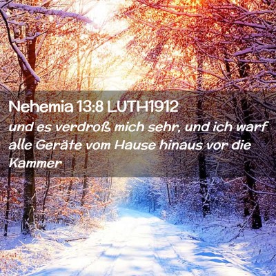 Picture 02 - Nehemia 13:8 LUTH1912 - und es verdroß mich sehr, und ich warf alle - Bible Verse Picture
