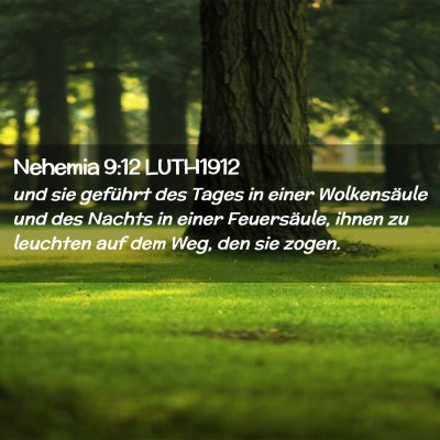 Picture 02 - Nehemia 9:12 LUTH1912 - und sie geführt des Tages in einer Wolkensäule - Bible Verse Picture