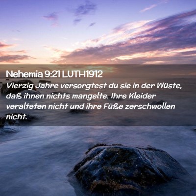 Picture 02 - Nehemia 9:21 LUTH1912 - Vierzig Jahre versorgtest du sie in der Wüste, - Bible Verse Picture