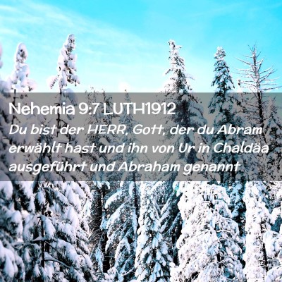 Picture 02 - Nehemia 9:7 LUTH1912 - Du bist der HERR, Gott, der du Abram erwählt - Bible Verse Picture