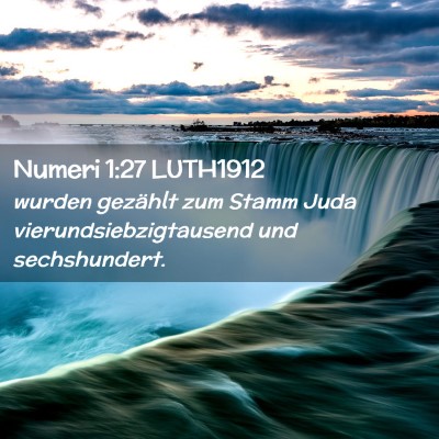 Picture 02 - Numeri 1:27 LUTH1912 - wurden gezählt zum Stamm Juda - Bible Verse Picture