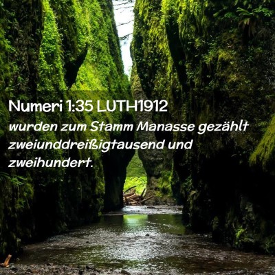 Picture 02 - Numeri 1:35 LUTH1912 - wurden zum Stamm Manasse gezählt - Bible Verse Picture