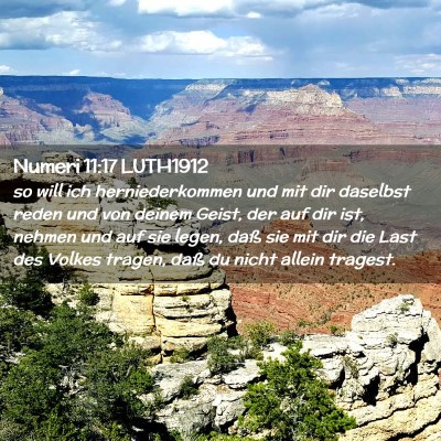 Picture 02 - Numeri 11:17 LUTH1912 - so will ich herniederkommen und mit dir daselbst - Bible Verse Picture
