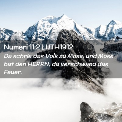 Picture 02 - Numeri 11:2 LUTH1912 - Da schrie das Volk zu Mose, und Mose bat den - Bible Verse Picture