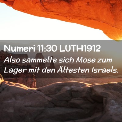 Picture 02 - Numeri 11:30 LUTH1912 - Also sammelte sich Mose zum Lager mit den - Bible Verse Picture