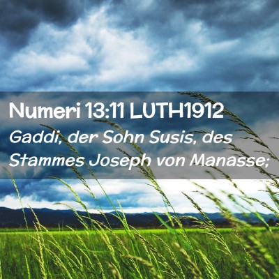 Picture 02 - Numeri 13:11 LUTH1912 - Gaddi, der Sohn Susis, des Stammes Joseph von - Bible Verse Picture