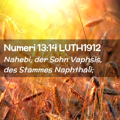 Picture 02 - Numeri 13:14 LUTH1912 - Nahebi, der Sohn Vaphsis, des Stammes - Bible Verse Picture