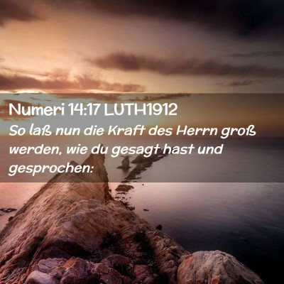 Picture 02 - Numeri 14:17 LUTH1912 - So laß nun die Kraft des Herrn groß werden, wie - Bible Verse Picture