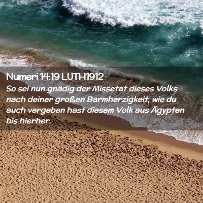 Picture 02 - Numeri 14:19 LUTH1912 - So sei nun gnädig der Missetat dieses Volks nach - Bible Verse Picture
