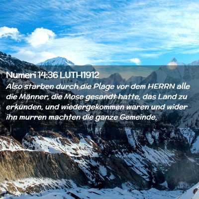 Picture 02 - Numeri 14:36 LUTH1912 - Also starben durch die Plage vor dem HERRN alle - Bible Verse Picture