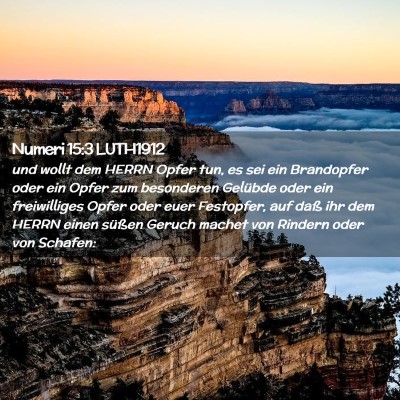 Picture 02 - Numeri 15:3 LUTH1912 - und wollt dem HERRN Opfer tun, es sei ein - Bible Verse Picture