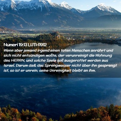 Picture 02 - Numeri 19:13 LUTH1912 - Wenn aber jemand irgend einen toten Menschen - Bible Verse Picture