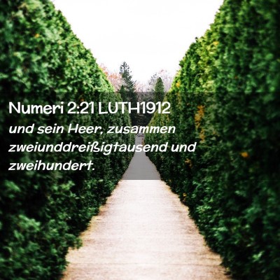 Picture 02 - Numeri 2:21 LUTH1912 - und sein Heer, zusammen zweiunddreißigtausend - Bible Verse Picture