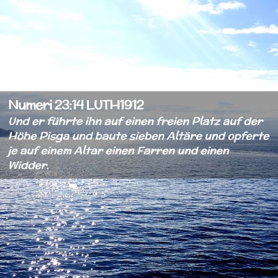 Picture 02 - Numeri 23:14 LUTH1912 - Und er führte ihn auf einen freien Platz auf der - Bible Verse Picture
