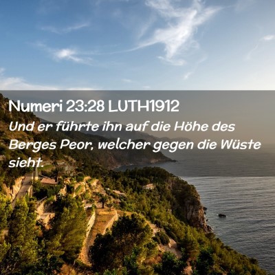 Picture 02 - Numeri 23:28 LUTH1912 - Und er führte ihn auf die Höhe des Berges Peor, - Bible Verse Picture