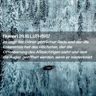 Picture 02 - Numeri 24:16 LUTH1912 - es sagt der Hörer göttlicher Rede und der die - Bible Verse Picture