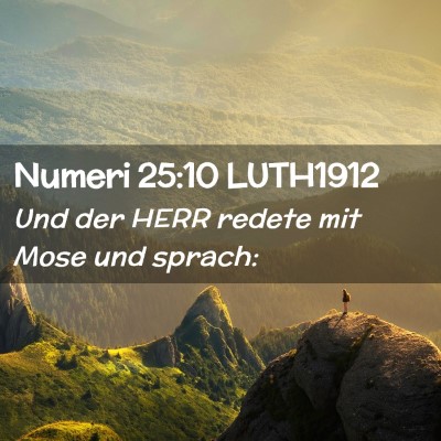 Picture 02 - Numeri 25:10 LUTH1912 - Und der HERR redete mit Mose und - Bible Verse Picture