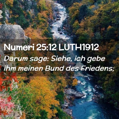 Picture 02 - Numeri 25:12 LUTH1912 - Darum sage: Siehe, ich gebe ihm meinen Bund des - Bible Verse Picture