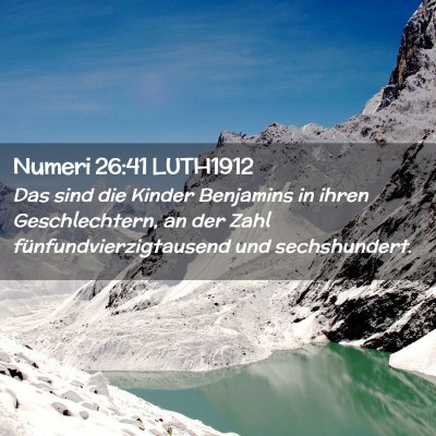 Picture 02 - Numeri 26:41 LUTH1912 - Das sind die Kinder Benjamins in ihren - Bible Verse Picture