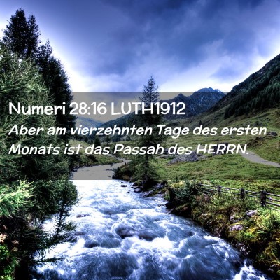 Picture 02 - Numeri 28:16 LUTH1912 - Aber am vierzehnten Tage des ersten Monats ist - Bible Verse Picture