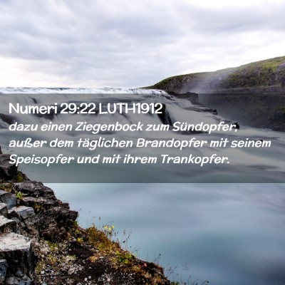 Picture 02 - Numeri 29:22 LUTH1912 - dazu einen Ziegenbock zum Sündopfer, außer dem - Bible Verse Picture