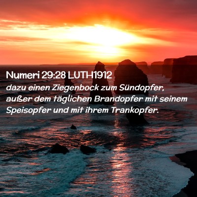 Picture 02 - Numeri 29:28 LUTH1912 - dazu einen Ziegenbock zum Sündopfer, außer dem - Bible Verse Picture