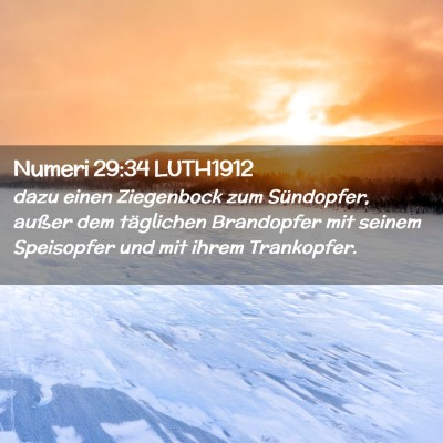 Picture 02 - Numeri 29:34 LUTH1912 - dazu einen Ziegenbock zum Sündopfer, außer dem - Bible Verse Picture