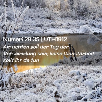 Picture 02 - Numeri 29:35 LUTH1912 - Am achten soll der Tag der Versammlung sein; - Bible Verse Picture