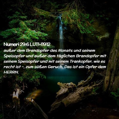 Picture 02 - Numeri 29:6 LUTH1912 - außer dem Brandopfer des Monats und seinem - Bible Verse Picture