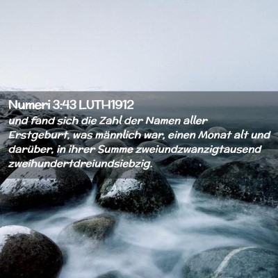 Picture 02 - Numeri 3:43 LUTH1912 - und fand sich die Zahl der Namen aller - Bible Verse Picture