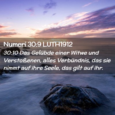 Picture 02 - Numeri 30:9 LUTH1912 - 30:10 Das Gelübde einer Witwe und Verstoßenen, - Bible Verse Picture