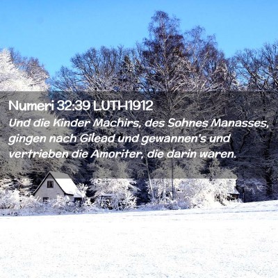 Picture 02 - Numeri 32:39 LUTH1912 - Und die Kinder Machirs, des Sohnes Manasses, - Bible Verse Picture