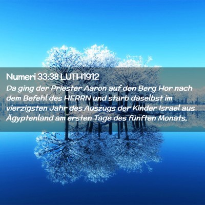 Picture 02 - Numeri 33:38 LUTH1912 - Da ging der Priester Aaron auf den Berg Hor nach - Bible Verse Picture