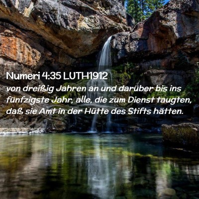 Picture 02 - Numeri 4:35 LUTH1912 - von dreißig Jahren an und darüber bis ins - Bible Verse Picture