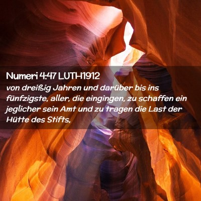Picture 02 - Numeri 4:47 LUTH1912 - von dreißig Jahren und darüber bis ins - Bible Verse Picture