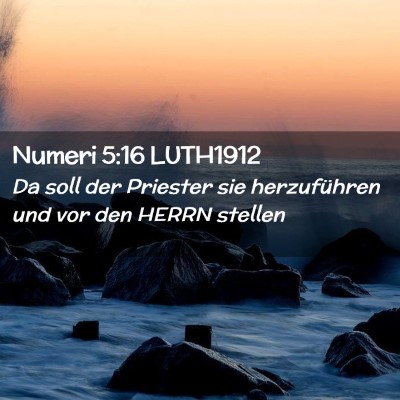 Picture 02 - Numeri 5:16 LUTH1912 - Da soll der Priester sie herzuführen und vor den - Bible Verse Picture