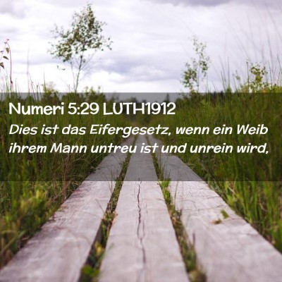 Picture 02 - Numeri 5:29 LUTH1912 - Dies ist das Eifergesetz, wenn ein Weib ihrem - Bible Verse Picture