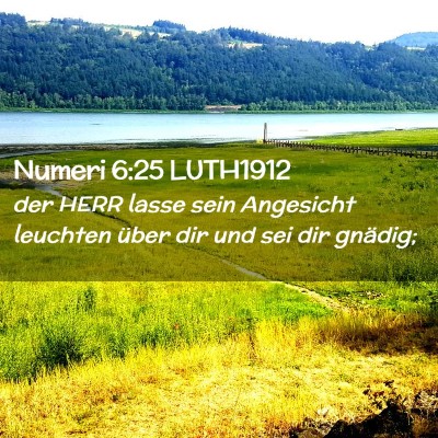 Picture 02 - Numeri 6:25 LUTH1912 - der HERR lasse sein Angesicht leuchten über dir - Bible Verse Picture