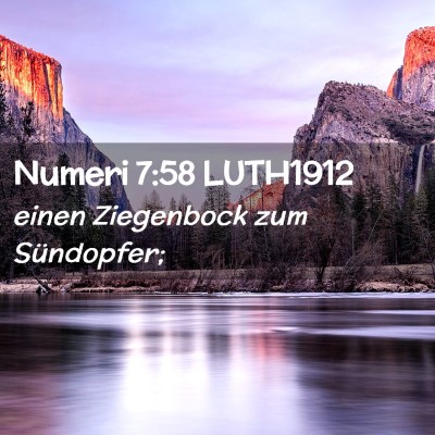 Picture 02 - Numeri 7:58 LUTH1912 - einen Ziegenbock zum - Bible Verse Picture