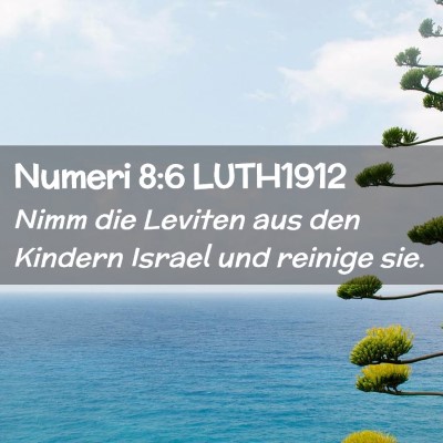 Picture 02 - Numeri 8:6 LUTH1912 - Nimm die Leviten aus den Kindern Israel und - Bible Verse Picture