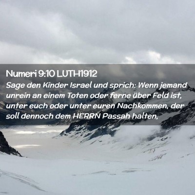Picture 02 - Numeri 9:10 LUTH1912 - Sage den Kinder Israel und sprich: Wenn jemand - Bible Verse Picture