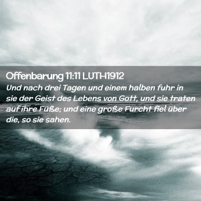 Picture 02 - Offenbarung 11:11 LUTH1912 - Und nach drei Tagen und einem halben fuhr in sie - Bible Verse Picture