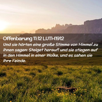 Picture 02 - Offenbarung 11:12 LUTH1912 - Und sie hörten eine große Stimme von Himmel zu - Bible Verse Picture