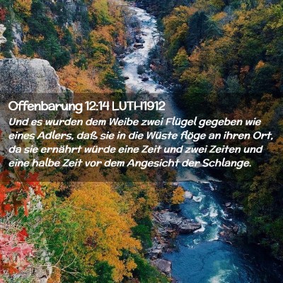 Picture 02 - Offenbarung 12:14 LUTH1912 - Und es wurden dem Weibe zwei Flügel gegeben wie - Bible Verse Picture