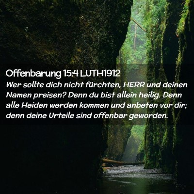 Picture 02 - Offenbarung 15:4 LUTH1912 - Wer sollte dich nicht fürchten, HERR und deinen - Bible Verse Picture