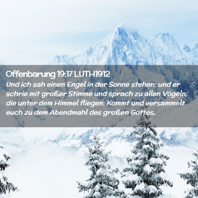 Picture 02 - Offenbarung 19:17 LUTH1912 - Und ich sah einen Engel in der Sonne stehen; und - Bible Verse Picture