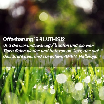 Picture 02 - Offenbarung 19:4 LUTH1912 - Und die vierundzwanzig Ältesten und die vier - Bible Verse Picture