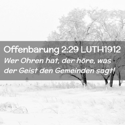 Picture 02 - Offenbarung 2:29 LUTH1912 - Wer Ohren hat, der höre, was der Geist den - Bible Verse Picture